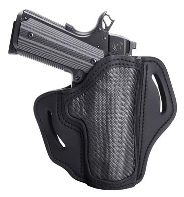 OPEN TOP OWB 1911 BELT HOLSTER STEALTH BLACK RH SIZE 1