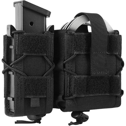 HS GEAR LEO OPEN MOLLE OPEN TOP CUFF CASE/ PISTOL TACO BLK