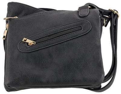 BULLDOG CROSS BODY PURSE W/HLSTR BLK